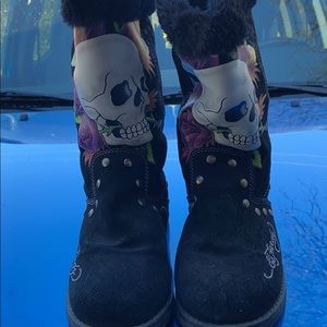 Ed hardy boots great condition